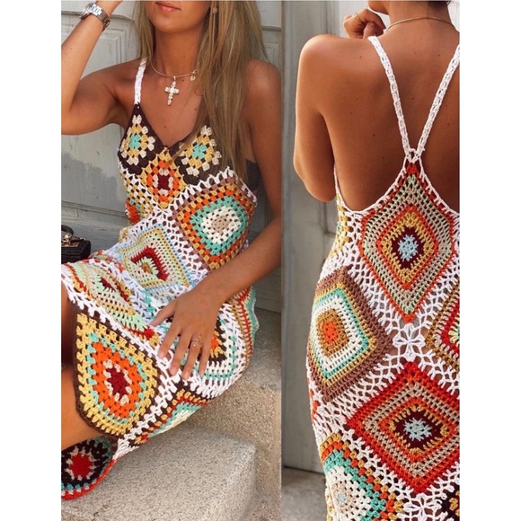 Backless Handmade Sling Hollow-out Crochet - Picture 15 of 16